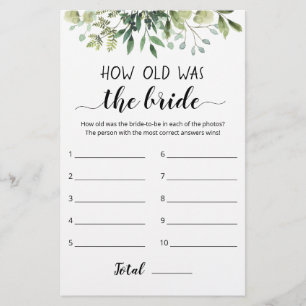 How Old Was The Bride Game