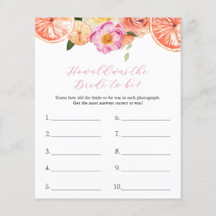 How Old Was The Bride-to-be Game