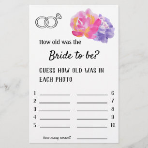 How old was the Bride to be? - Violet Flowers Flyer