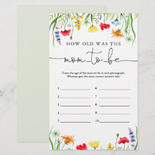 How old was the mom-to-be colourful wildflowers