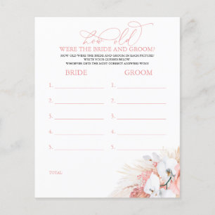 How Old Were The BRIDE AND GROOM Game