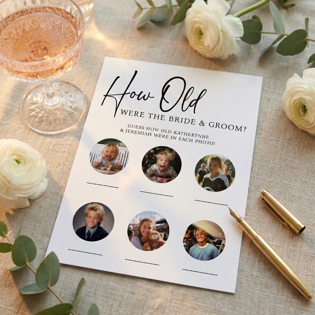 How Old Were the Bride and Groom Reception Game Poster (Creator Uploaded)