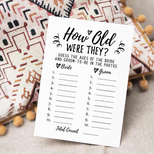 How old were they Bridal Shower or Hen Party Card (Creator Uploaded)