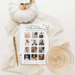 How Old Were They Bride And Groom Bridal Shower Invitation