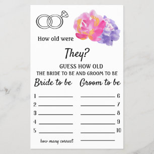 How old were they? - Violet Flowers Flyer