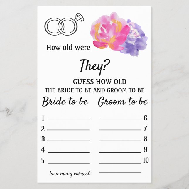 How old were they? - Violet Flowers Flyer (Front)