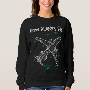 How Planes Fly - Aerospace Engineer Aeronautical E Sweatshirt
