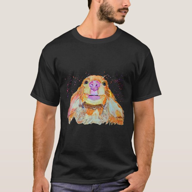 How Pretty Am I Long Haired Dachshund Dog T-Shirt (Front)