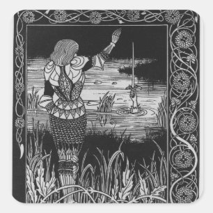 How Sir Bedivere Cast the Sword Excalibur Square Sticker