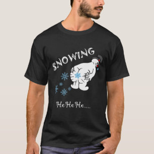 How Snowflakes Are Really Made  Funny Snowman Chri T-Shirt