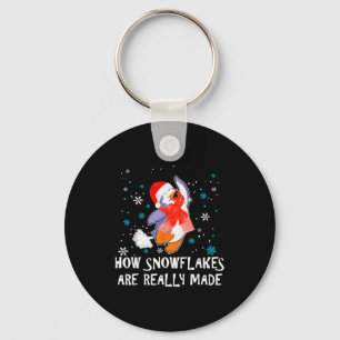 How Snowflakes Are Really Made Snowman Funny Chris Keychain