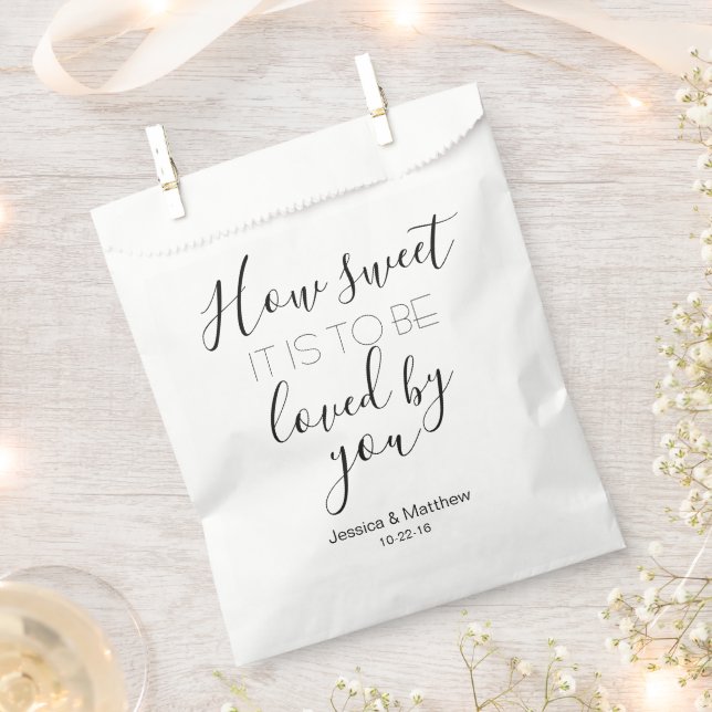How sweet it is wedding candy buffet custom modern favour bag (Clipped)
