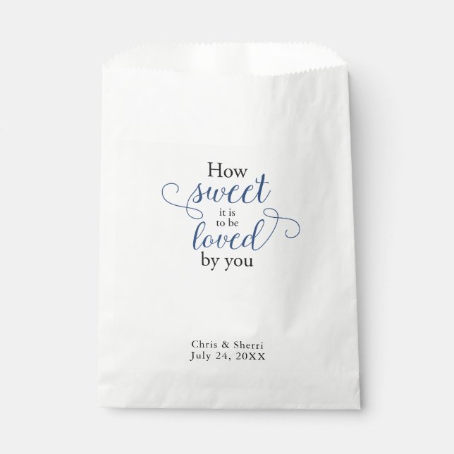 How Sweet It Is Wedding Favour Treat Bags (Front)