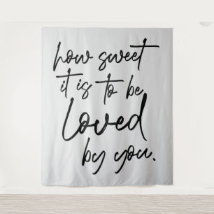 How Sweet It Is Wedding Personalized Backdrop Tapestry