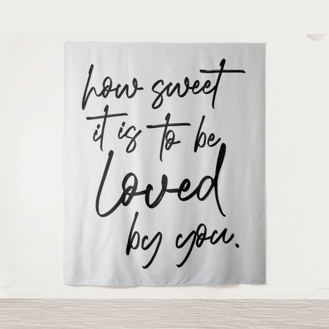 How Sweet It Is Wedding Personalized Backdrop Tapestry (Front)