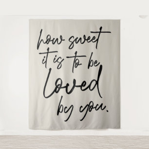 How Sweet It Is Wedding Personalized Backdrop Tapestry