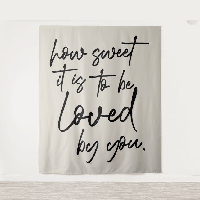 How Sweet It Is Wedding Personalized Backdrop Tapestry (Front)