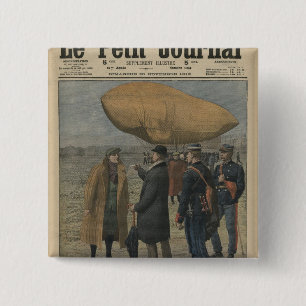 How the air conquerors are welcomed in France 2 Inch Square Button