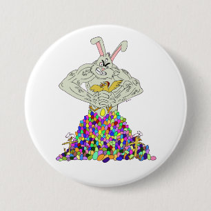 How the Easter Bunny gets his eggs 3 Inch Round Button