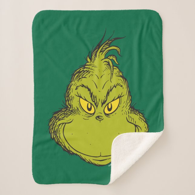 How the Grinch Stole Christmas Classic The Grinch Sherpa Blanket (Front)