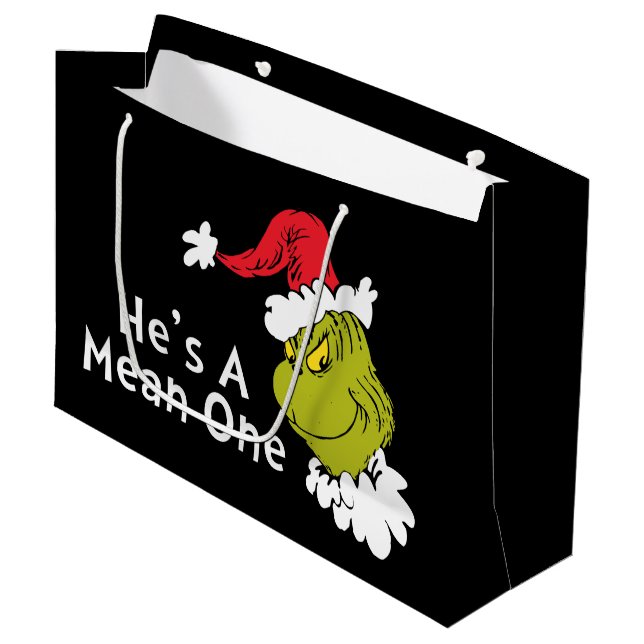 How the Grinch Stole Christmas | He's A Mean One Large Gift Bag (Front Angled)