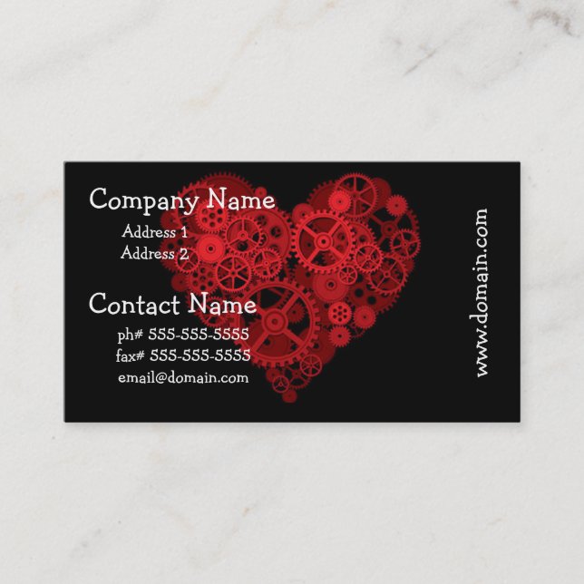 How the Heart Works Business Cards (Front)