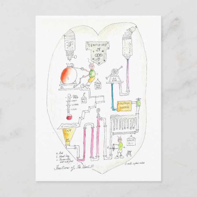 How the Heart Works Postcard (Front)