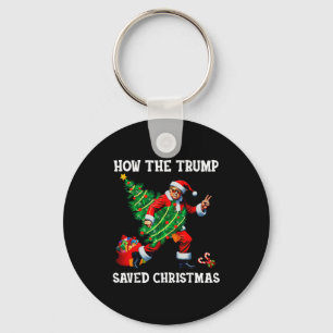 How The Trump Saved Christmas Funny Trump Christma Keychain