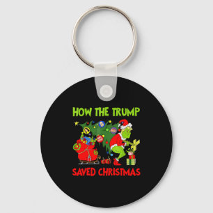 How The Trump Saved Christmas Funny Trump Christma Keychain