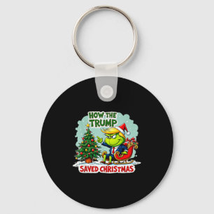 How The Trump Saved Christmas Funny Trump Christma Keychain