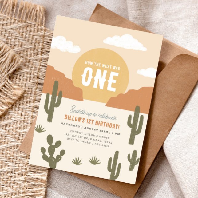 How the West Was One Cowboy Birthday Invitation (Creator Uploaded)
