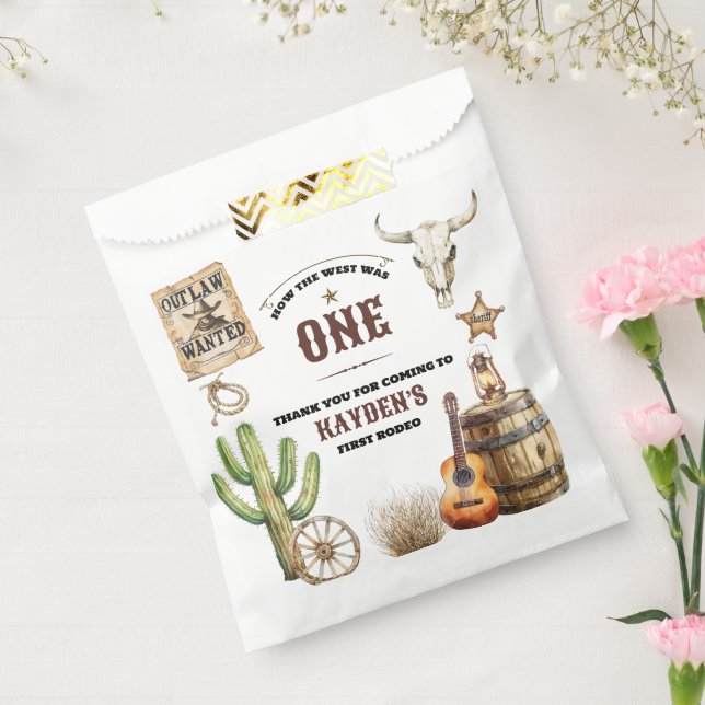 How the West was One First Birthday Party Favour Bag (Sealed)
