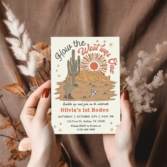 How The West Was One My First Rodeo 1st Birthday Invitation (Creator Uploaded)