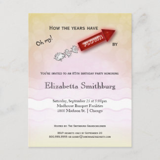 How The Years Have Flown By - Milestone Birthday Invitation