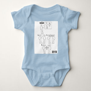 How to Assemble a Gay Dad Instruction Sheet Parody Baby Bodysuit