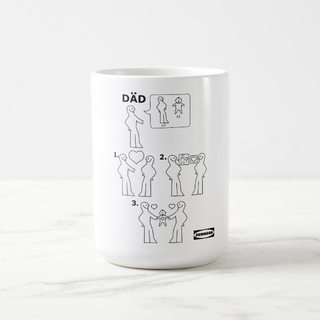 How to Assemble a Gay Dad Instruction Sheet Parody Coffee Mug (Center)