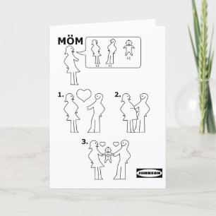How to Assemble a Mom Instruction Sheet Parody Holiday Card