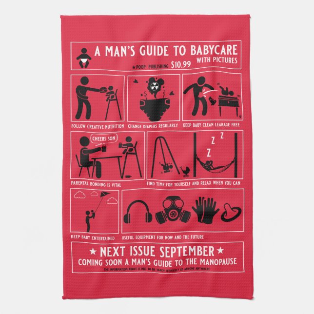 How To Be A Dad Guide Kitchen Towel (Vertical)