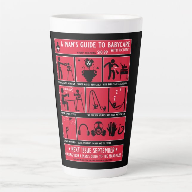 How To Be A Dad Guide Latte Mug (Front)