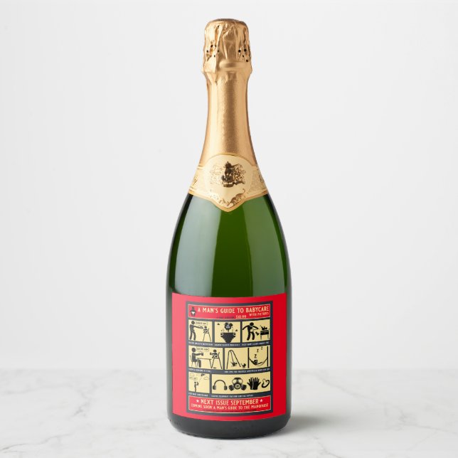 How To Be A Dad Guide Sparkling Wine Label (Front)