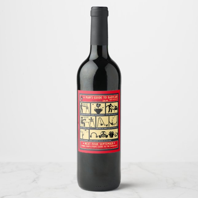 How To Be A Dad Guide Wine Label (Front)