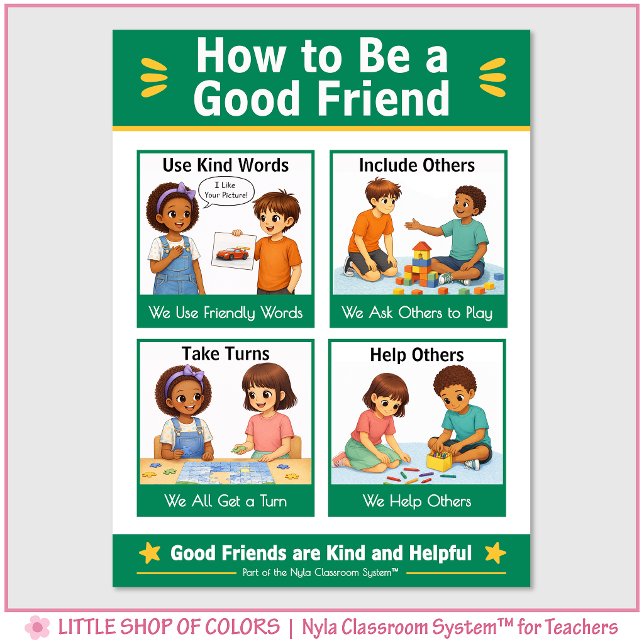 How to Be a Good Friend Classroom Anchor Chart (Creator Uploaded)