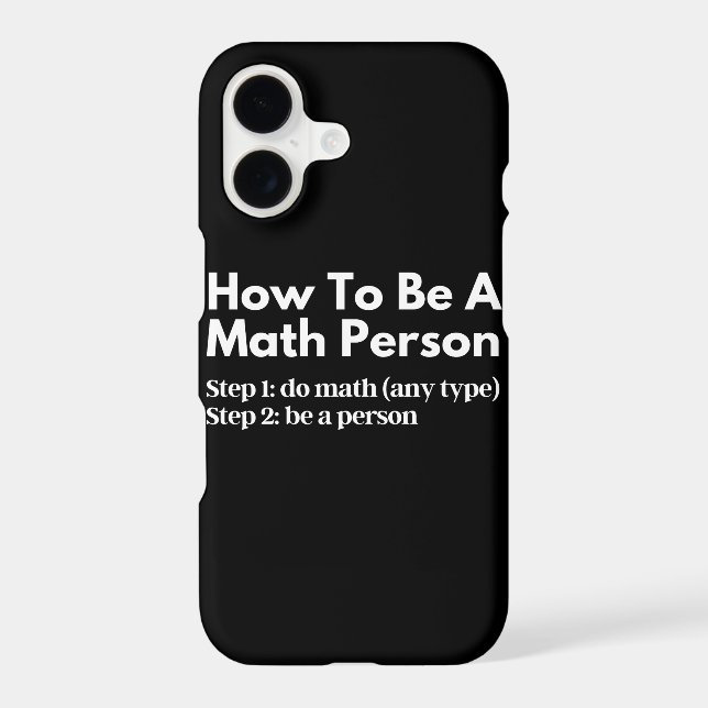 How To Be A Math Person (Back)