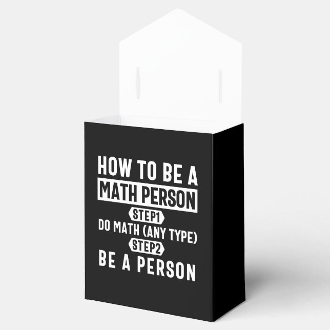 How To Be A Math Person Favor Box (Opened)