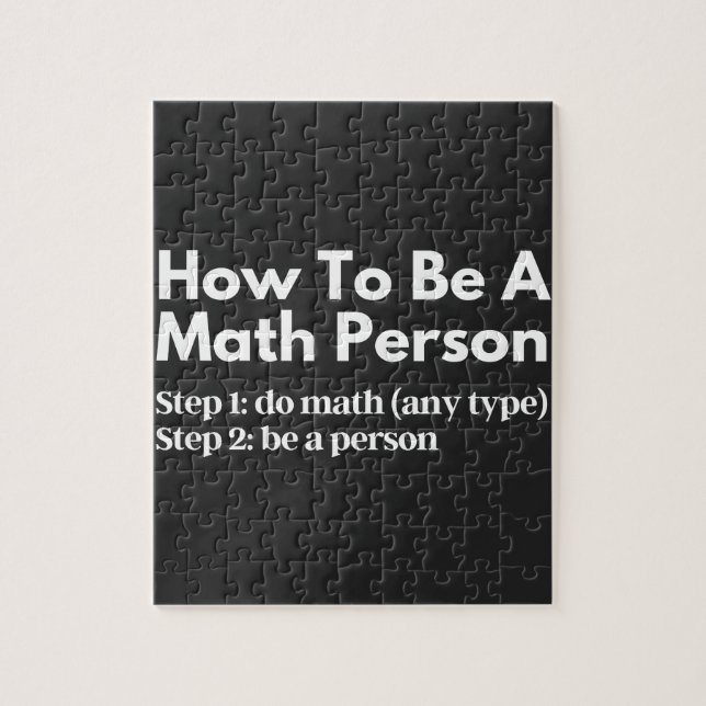 How To Be A Math Person Jigsaw Puzzle (Vertical)