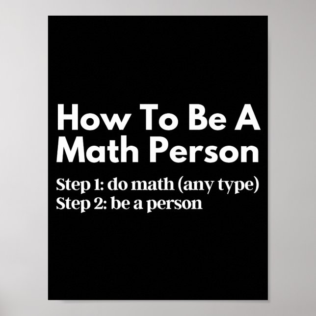 How To Be A Math Person Poster (Front)