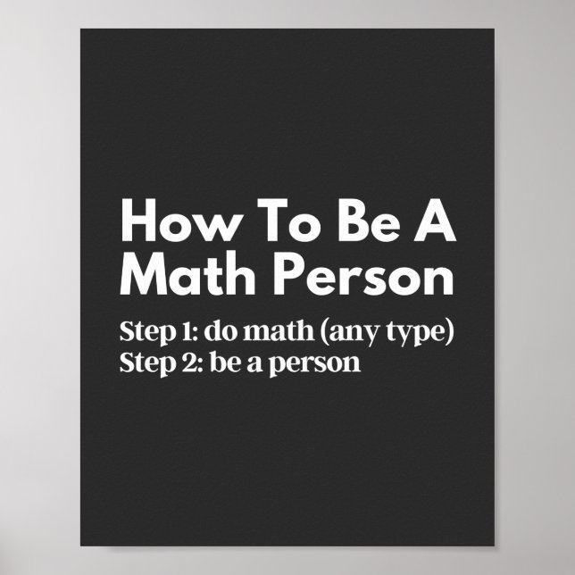 How To Be A Math Person Poster (Front)