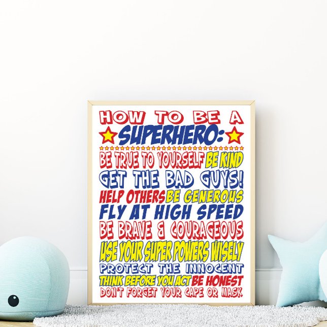 How to be a Superhero Print (Creator Uploaded)