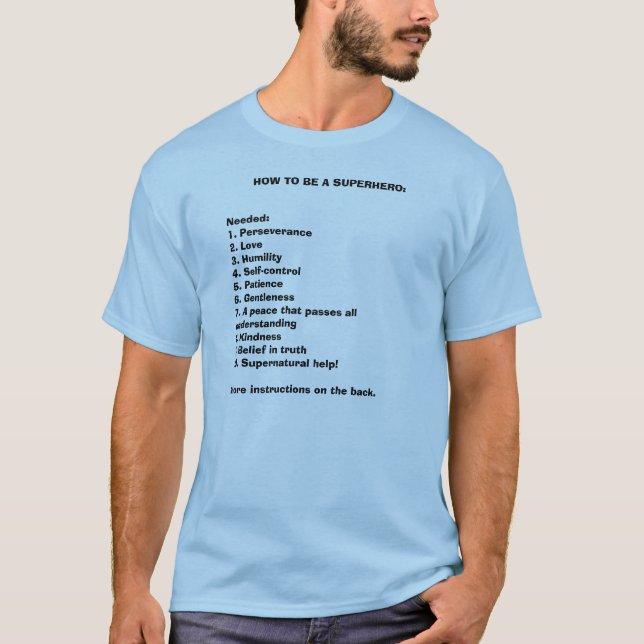 HOW TO BE A SUPERHERO: T-Shirt (Front)