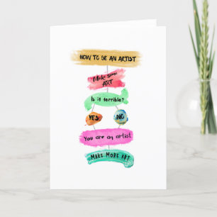 How to be an artist (blank) thank you card